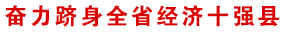 奋力跻身全省经济十强县